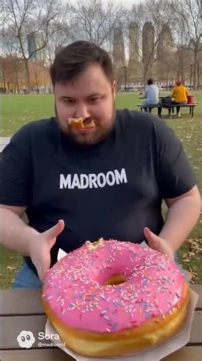 Man Eats Giant Donut and Explodes #viral #donut #funny