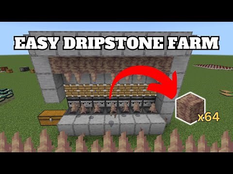 SIMPLE and AUTOMATIC Dripstone Farm Tutorial for Minecraft 1.20+