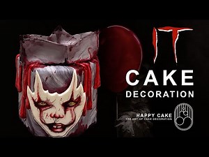 Halloween Cake | IT Pennywise Cake | Scary Halloween Cake Ideas | Happycake Tutorials