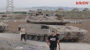 16K views · 295 reactions | Israeli armed forces in military vehicles gather on the border separating Israel and Gaza #Israel #Hamas #war | WWDN | Facebook