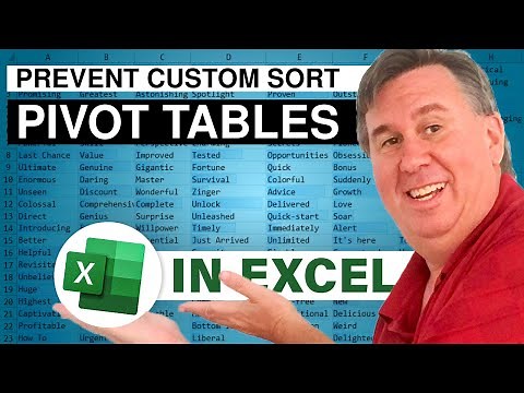 Excel Sorting Surprise: Pivot Table Prevent Custom Sort - Episode 2211