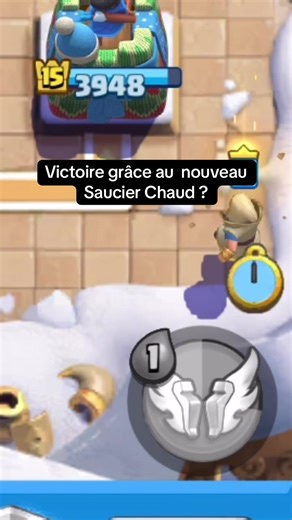 Victoire grâce au sorcier héroïque dans Clash Royale