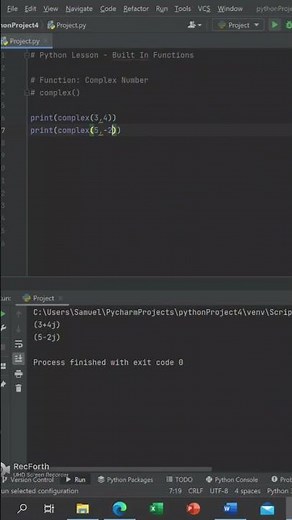 Complex Numbers in Python #pythonforbeginners #pythonprogramming #pythontutorial