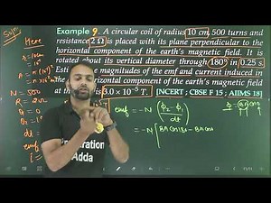 Ex-9 Electromagnetic Induction (EMI) Numericals from Sl arora 12th physics based on magnetic flux