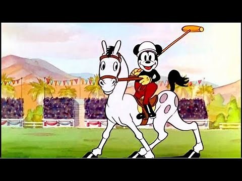 Mickey Mouse Polo Team Cartoon with Lauer and Hardy and Chaplin Donald Duck Donalds Dilemma