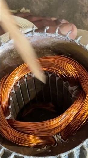 1 HP Motor Rewinding Step-by-Step | Water Pump Motor Fix | #MotorWinding #Shorts