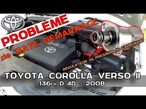 PROBLÈME DE RATÉ D'ALLUMAGE TOYOTA COROLLA VERSO II - 136 D-4D - 2008