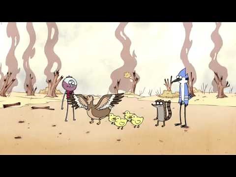 Regular Show-Benson gets yelled at by ducklings' mother