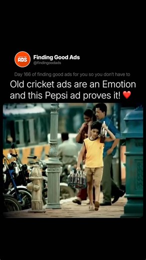 Finding Good Ads | Marketing | Advertising on Instagram: "Follow (us) @findingoodads for more! Pepsi’s “The Great Indian Huddle” ad, launched around the mid-2000s during a major cricket event, turned a familiar on-field ritual into a branded moment that resonated with fans across India. In the spot, the camera takes viewers “inside” the Indian cricket team’s huddle to reveal players enjoying Pepsi at the fall of a wicket, playing on the country’s deep love for cricket and celebration. The idea w