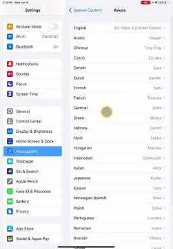 How to enable the built in text to speech feature on an iPad