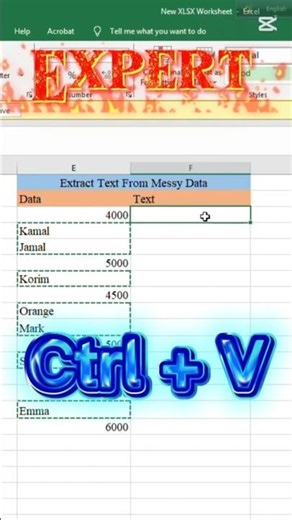 Extract Text from Mixed Data in Excel | Smart Shortcut Trick | Digital Office Skill