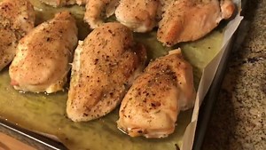 Beautiful cooked chicken! I baked longer... about 50/55 minutes (at 400 degrees) because there was so much of it! I'll let it cook & then chop some of it, slice some of it & freeze some for meals! #trimhealthymama #mrscriddleskitchen #food #mealprep #bigfamily #mamaofmany #kitchentips #mealplanning #foodblogger | Mrs. Criddle's Kitchen
