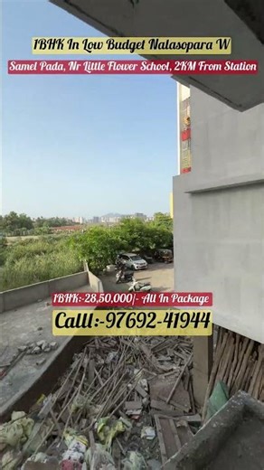 ₹28.5L में 1BHK 😱 Nalasopara West | Temple View Flat | Only 2 Units Left‼️#home #nalasopara #1bhk