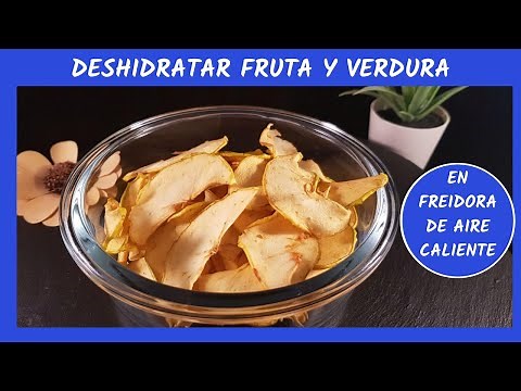 Manzanas deshidratadas en la freidora de aire caliente | Deshidratar fruta o verdura en la freidora