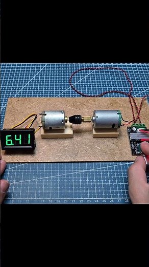 Mini Generator with Voltmeter ⚡ DIY Science Project