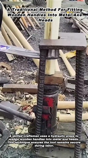 A Traditional Method For Fitting Wooden Handles Into Metal Axe Heads