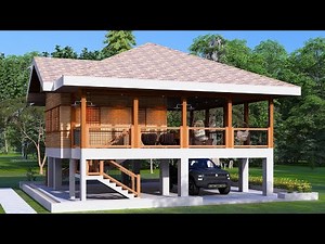 Modern Elevated House Design 2025 | Luxury Stilt Home with Open Deck & Parking