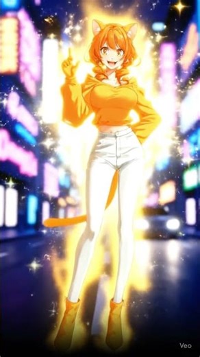 Epic AI Girl Transformation 👧⚡ | 3 Stages of Magic Power ✨🔥 #shorts