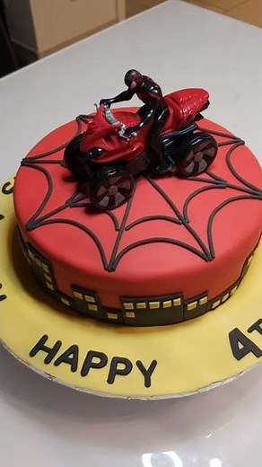 SPIDER MAN FONDANT CAKE ‪@LolaMelsKitchen‬