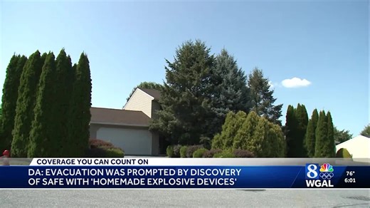 Pennsylvania State Police evacuated a Lebanon County neighborhood Tuesday morning after police X-rayed a home safe and found what appeared to be a "self-made bomb device."