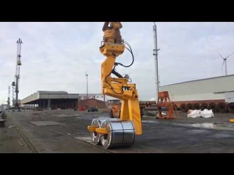 MANTSINEN - 200 M Material Handler, Steel coil unloading with double C-hook