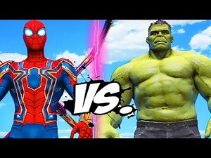 IRON SPIDER VS THE HULK - Spiderman vs Hulk (Endgame)