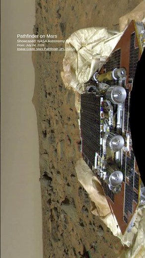 Mars Pathfinder bounced on Mars, deploying Sojourner, first rover #NASA #Mars #Exploration