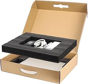 Upgraded Laptop Shipping Box, Secure Laptop Box for Shipping with Foam, Fit 13-17 Inch Computer Cardboard Mailer Box