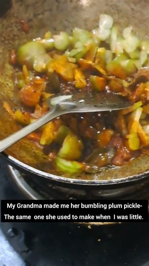 Grandma's bumbling plum pickle....Have you ever tasted??