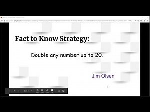 Double any number up to 20 **Fact to Know Strategy**