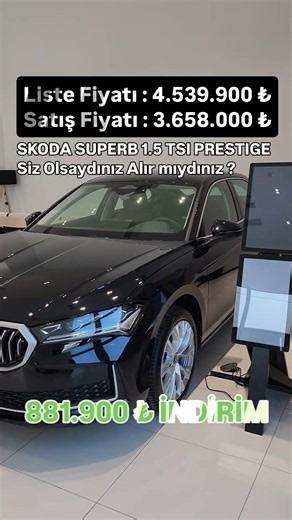 SKODA SUPERB 1.5 TSI PRESTIGE #skoda #reels #kampanya #keşfet #superb