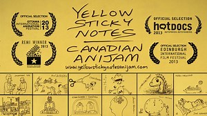 'Yellow Sticky Notes | Canadian Anijam', Animated Short Film Featuring Sticky Note Drawings by 15 Canadian Animators