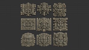 Low poly Mayan Temple Wall Decor - Buy Royalty Free 3D model by Mega 3D (@3dlandscape)