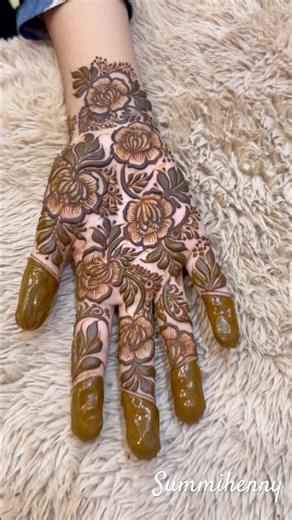 Shading floral design tutorial ❤️ #mehndi #henna #hennadesign #hennatutorial #trending #viral