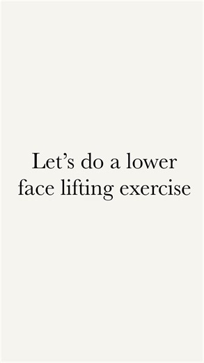 Danielle Collins, The Face Yoga Expert on Instagram: "Let’s do a lower face lifting exercise which is so good for cheek toning and neck lifting. Save this little Face Yoga video to do daily 👇"