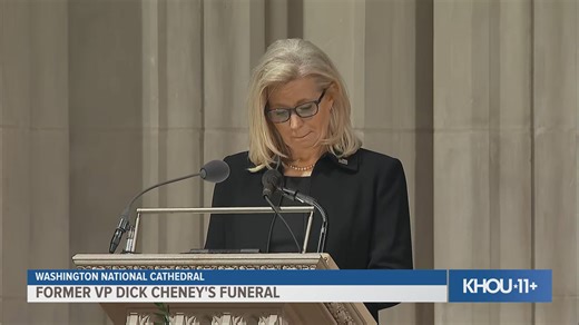 Liz Cheney speaks at former VP Dick Cheney's funeral