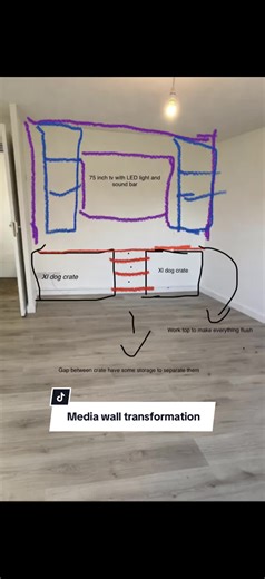 Stunning Media Wall Transformation: From Drawing to Reality!