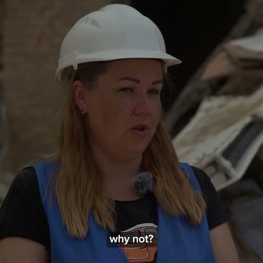 Women Rebuilding Ukraine: Svitlana Clears Debris and Breaks Stereotypes