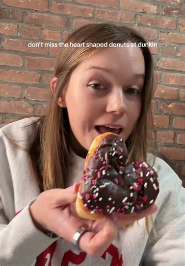 Delicious Heart-Shaped Donuts at Dunkin'