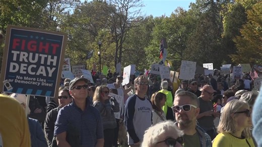 ‘No Kings’ rally draws hundreds in Portland to protest Trump administration