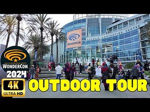 WonderCon 2024: Cosplay Vibes at Anaheim Convention Center - Palms and People in 4K! 🌴🎭 Outdoor Tour