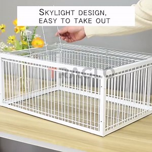 Chicken and Bird Trap Cage, Humane Live Animal Trap Cage with One-Way Entry Door, Metal Control Pigeon Trap with Escape-Proof Design 2CM Encryption Spacing, Easy Assembly (Size : 90x60x26cm)