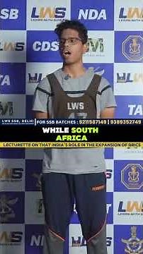 Lecturette on India’s Role in BRICS Expansion | LWS SSB #shorts #lws #lecturette #ssbpreparation