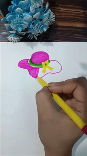 How to draw a hat drawing #hatdrawing #capdrawing #ytshorts #shortvideo