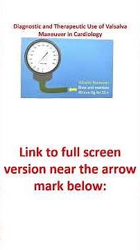 Diagnostic and Therapeutic Use of Valsalva Maneuver in Cardiology