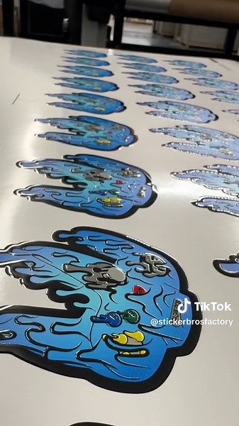 I won’t lie, the possibilities with UV printers and sticker customization is bad ass right now. The modern machines are incredible and its just getting started. ##print##printshop##embossedstickers