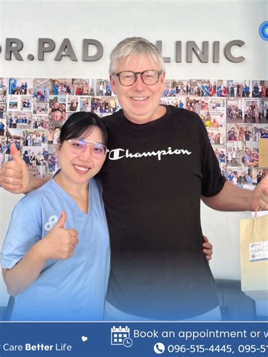 💙 Because to us… patients are not just “service recipients,” but truly “important people.” 🤍 Every treatment is delivered with dedication, genuine care, and close attention — from the very first step you walk in, until the day you feel better again 😊 ✨ Smiles, encouragement, and warmth are the little things we are proud to offer every single day, so you always feel reassured — as if someone is right by your side. 🏥 Dr. Pad Clinic Better Care, Better Life Because good health begins with care 