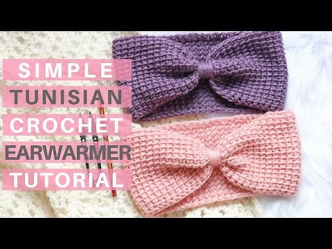 Simple Tunisian Crochet Ear Warmer *Pattern and Tutorial*