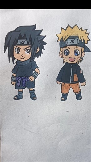 Cute anime drawing challenge || Day -2 Naruto Uzumaki 😍😍 #naruto #drawing