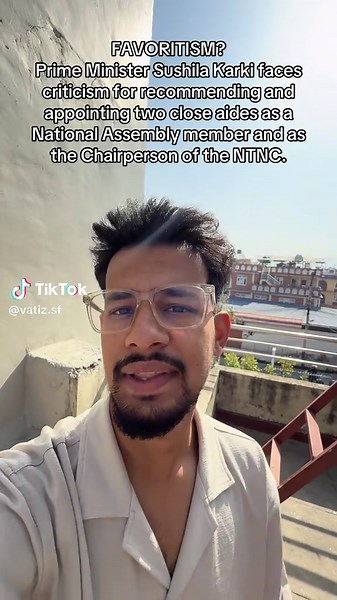 FAVORITISM? Prime Minister Sushila Karki faces criticism for recommending and appointing two close aides as a National Assembly member and as the Chairperson of the NTNC.